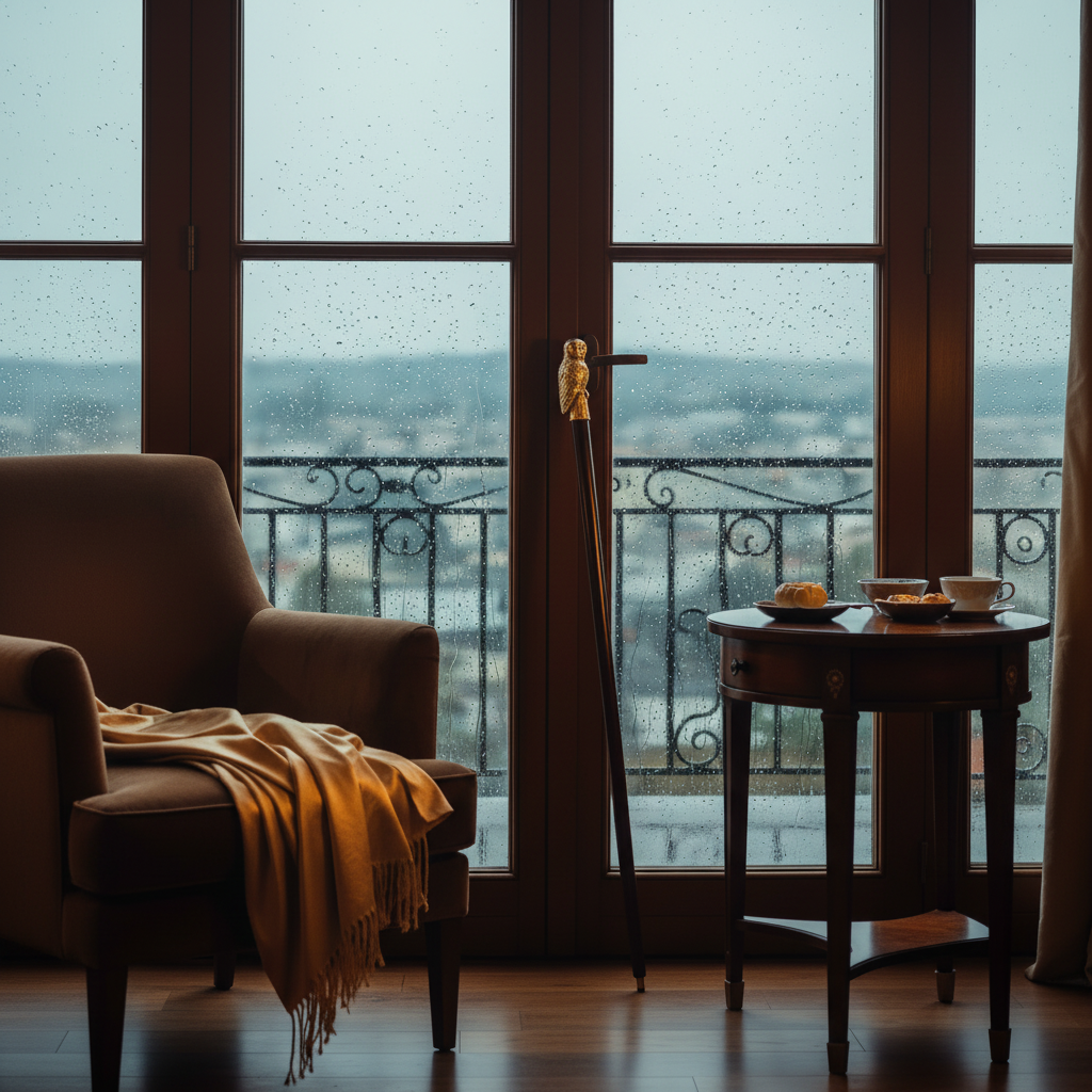 Brass Owl Walking Cane - Handcrafted Wooden Walking Stick Vintage Collectible