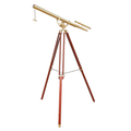 Personalized Brass Spyglass Telescope - Wooden Tripod Victorian Maritime Decor