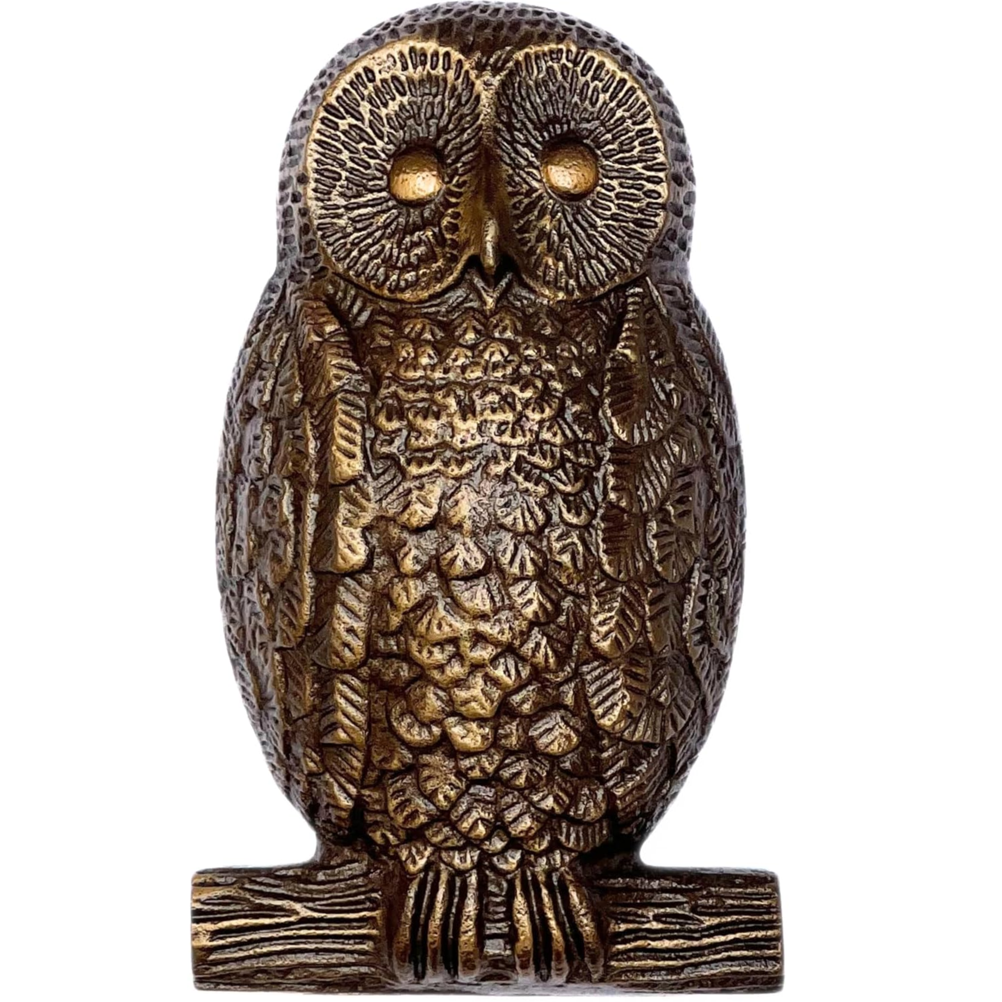 Antique Owl Door Knocker - Cast Iron Vintage Garden Entrance Rustic Design