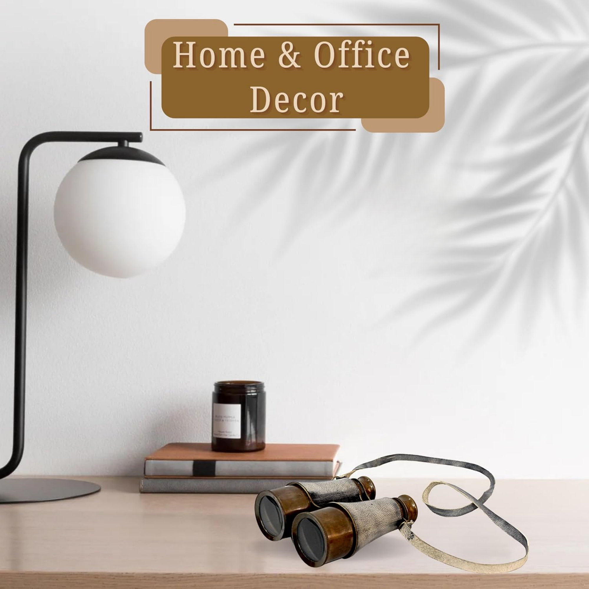 Brass Binocular Gray Leather Case - 15x Pirate Spotting Scope London 1915