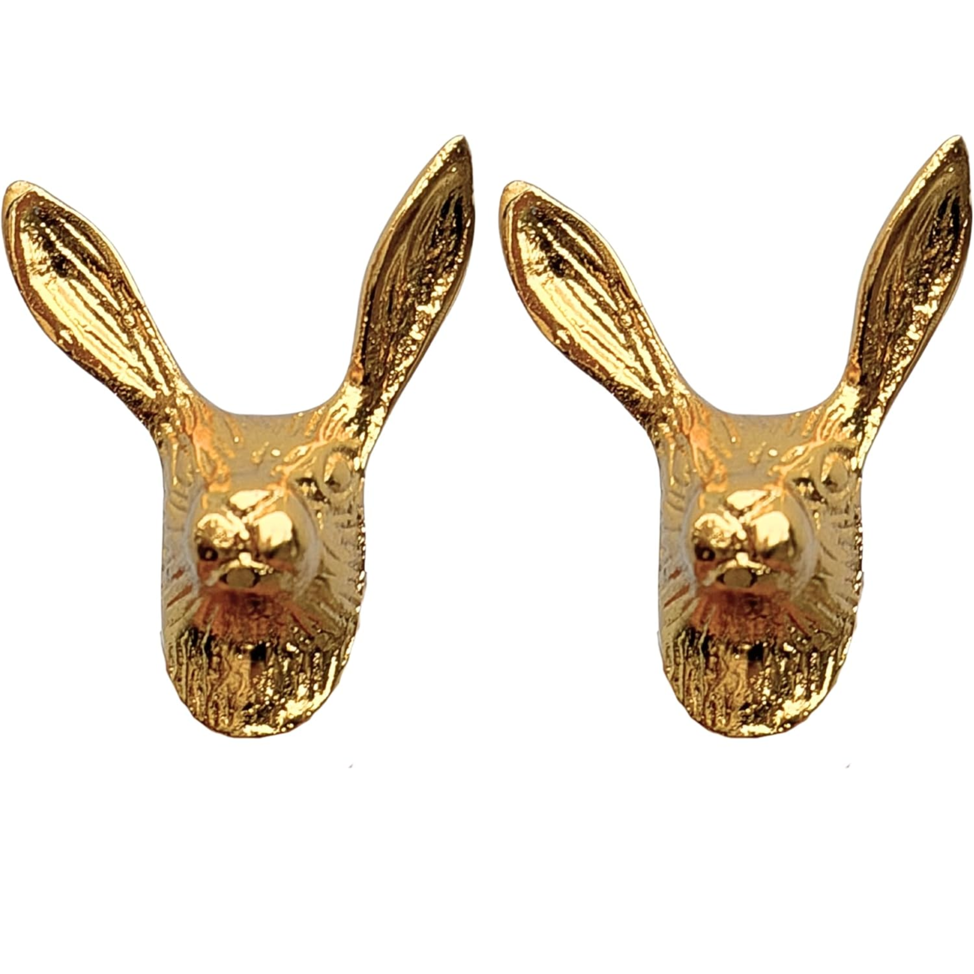 Shiny Brass Deer Head Cabinet Knobs – Animal Drawer Pulls for Home Office Furniture Kitchen Cabinets Dressers