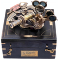 J Scott London Brass Sextant 5 Inch - Educational Calibrated Wooden Box