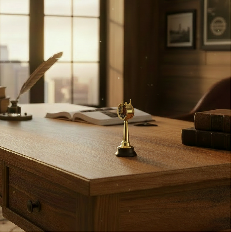 Vintage Brass Ship Engine Telegraph - Maritime Nautical Steampunk Office Decor