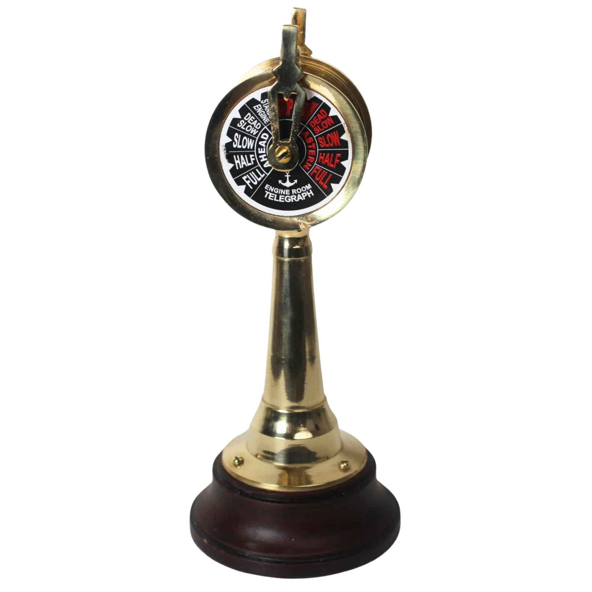 Vintage Brass Ship Engine Telegraph - Maritime Nautical Steampunk Office Decor
