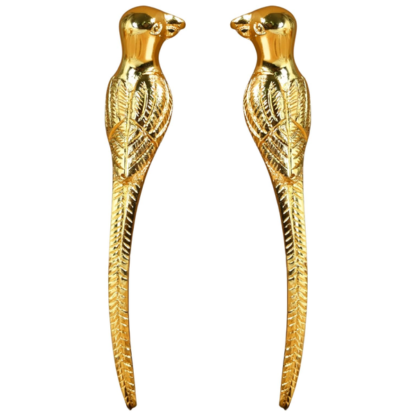 Handcrafted Brass Parrot Knobs – Golden Bird Cabinet Pulls & Decorative Handles for Wardrobe, Kitchen Drawers, Cupboards & Vintage Furniture