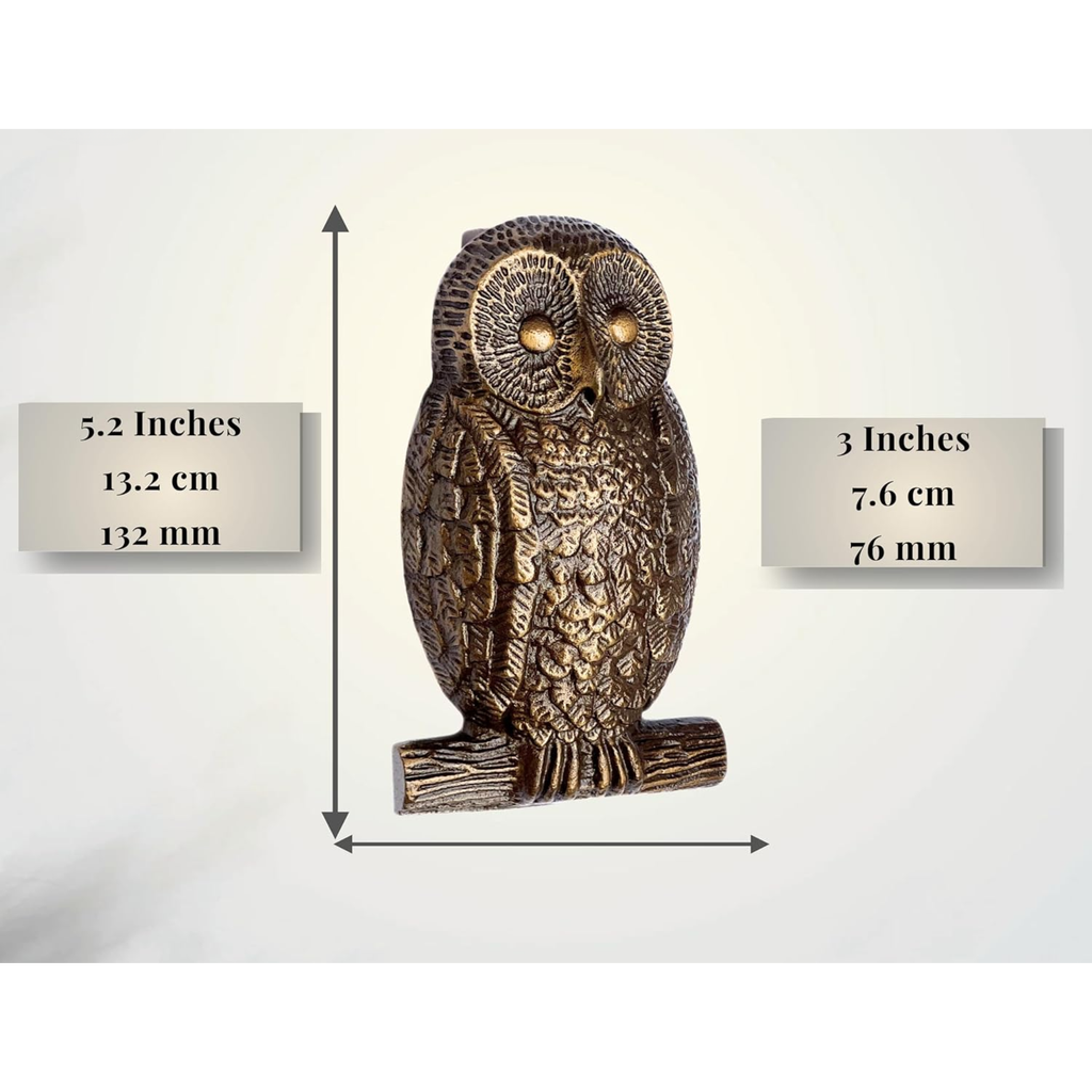 Antique Owl Door Knocker - Cast Iron Vintage Garden Entrance Rustic Design