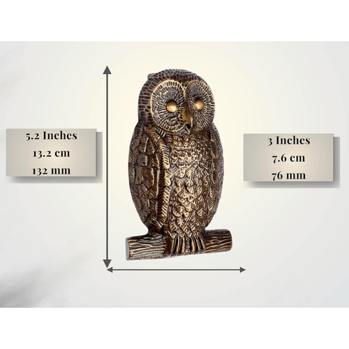 Antique Owl Door Knocker - Cast Iron Vintage Garden Entrance Rustic Design