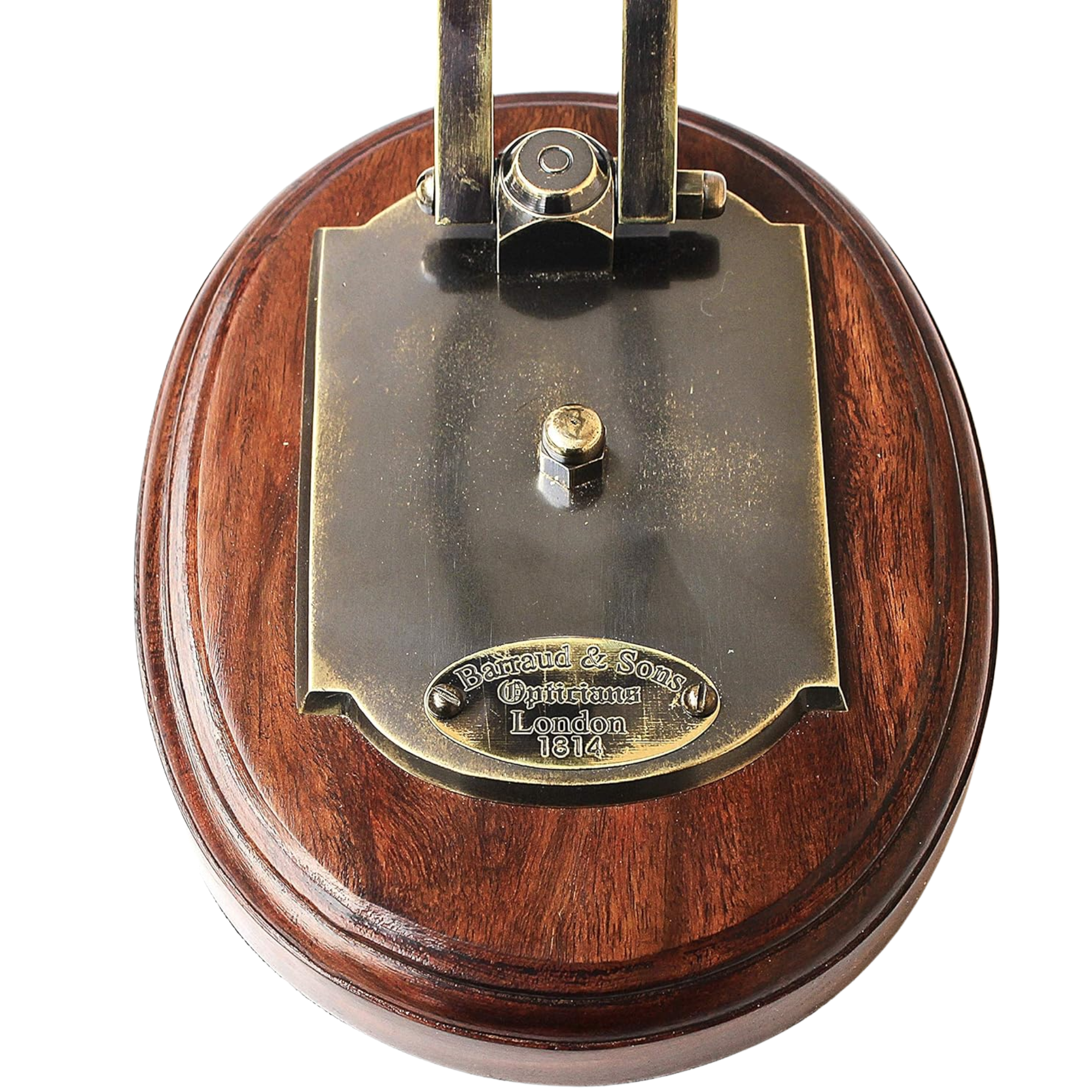 Barraud & Sons London Brass Magnifying Glass - Wooden Base Desktop Accessory