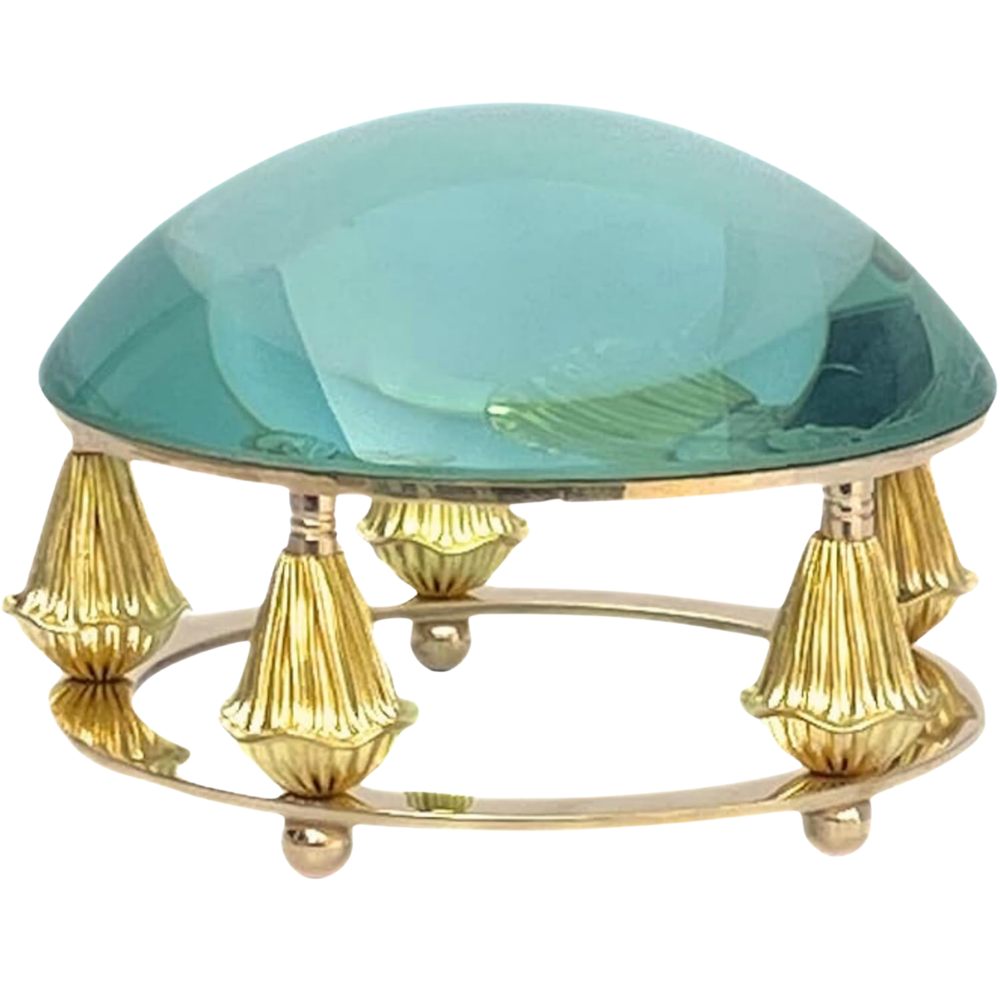 Nautical Map Reader Brass Magnifying Glass - Royal Design Vintage Marine Decor