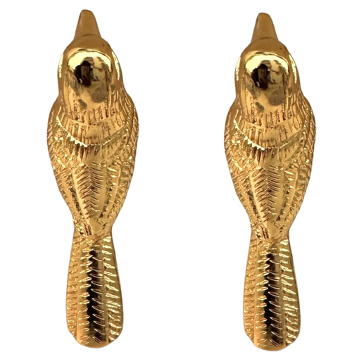 Artisan Brass Bird Knobs – Set of 2 Golden Cabinet Pulls & Decorative Handles for Cupboards, Dressers, Wardrobes and Kitchen Furniture