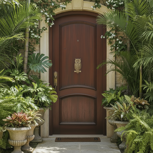 Antique Owl Door Knocker - Cast Iron Vintage Garden Entrance Rustic Design