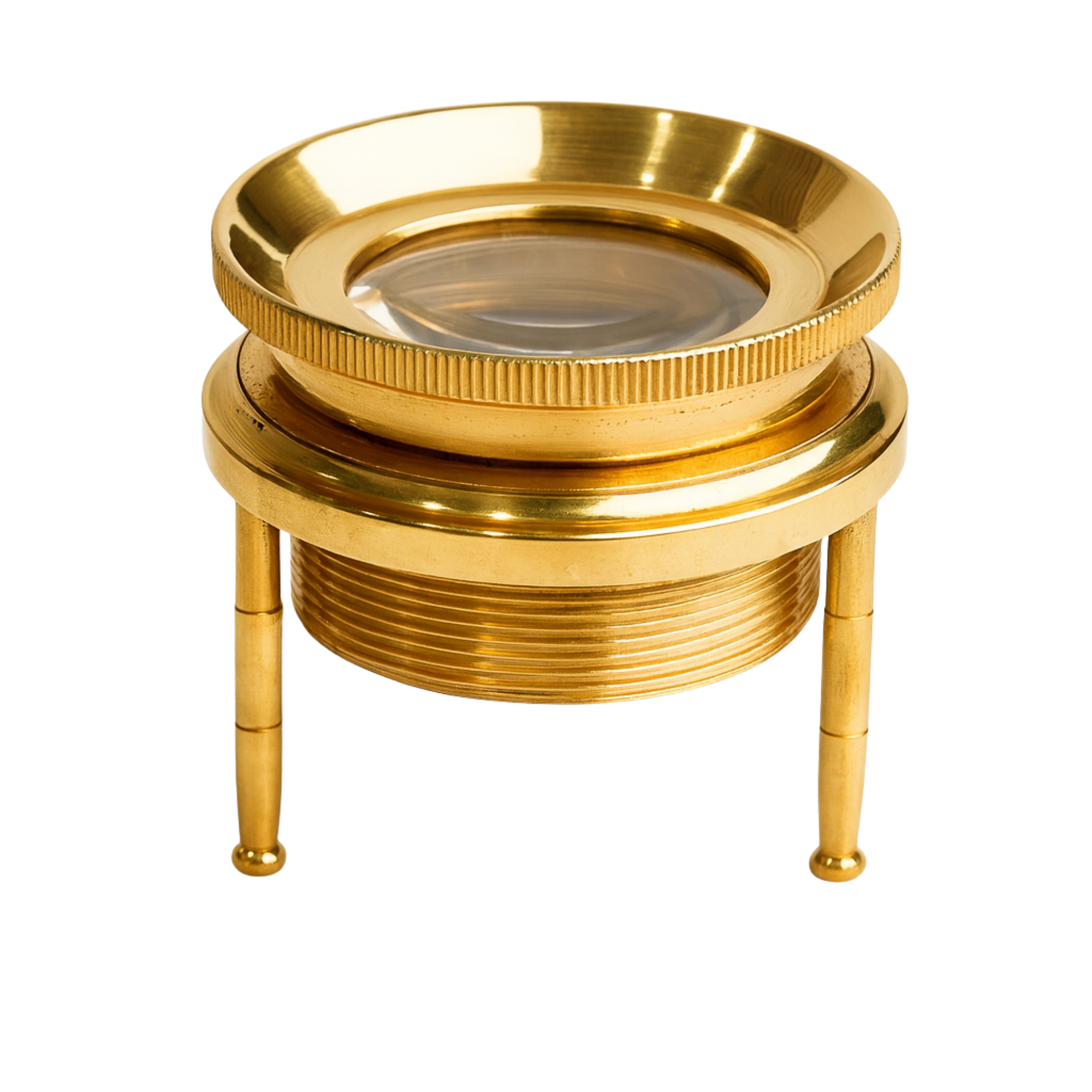 Brass Magnifying Glass with Tripod Stand - Vintage Desk Decor | 3x Magnification