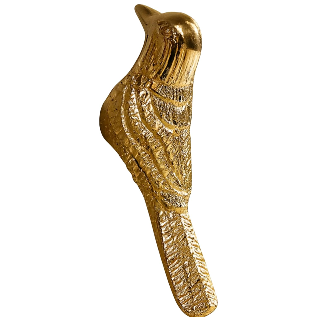 Artisan Brass Bird Knobs – Set of 2 Golden Cabinet Pulls & Decorative Handles for Cupboards, Dressers, Wardrobes and Kitchen Furniture