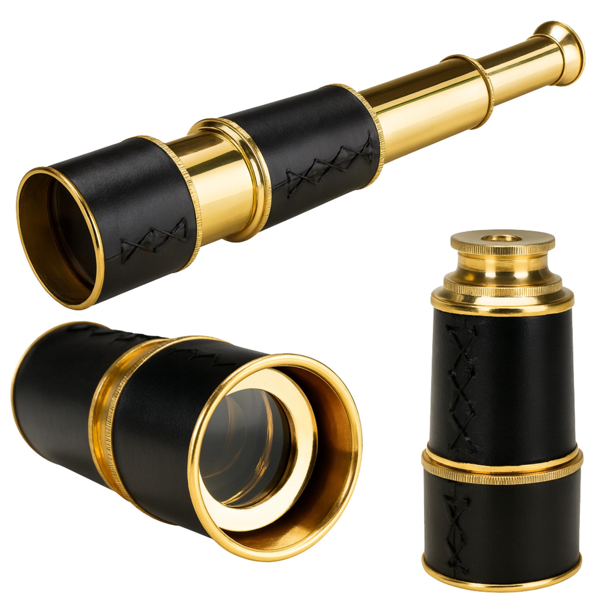 Brass Telescope Spyglass - Handcrafted Collapsible | Vintage Nautical Decor