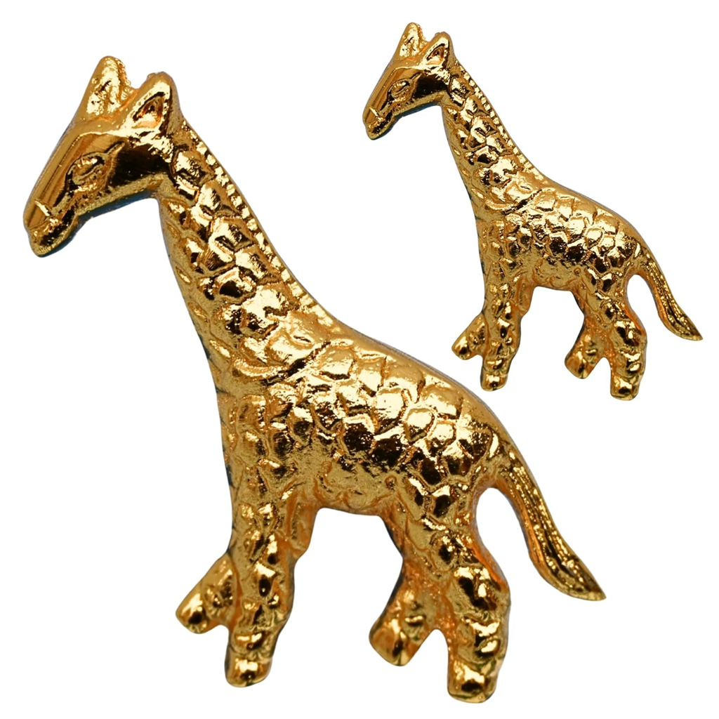 Vintage Shiny Brass Giraffe Cabinet Knob – Unique Animal Drawer Pull Handle for Room Dresser Cupboard & Closet Nature Theme Furniture Hardware