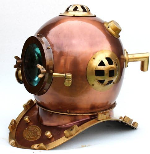 German Engineering 1921 Divers Helmet - Deep Sea Copper Finish 18 Inch