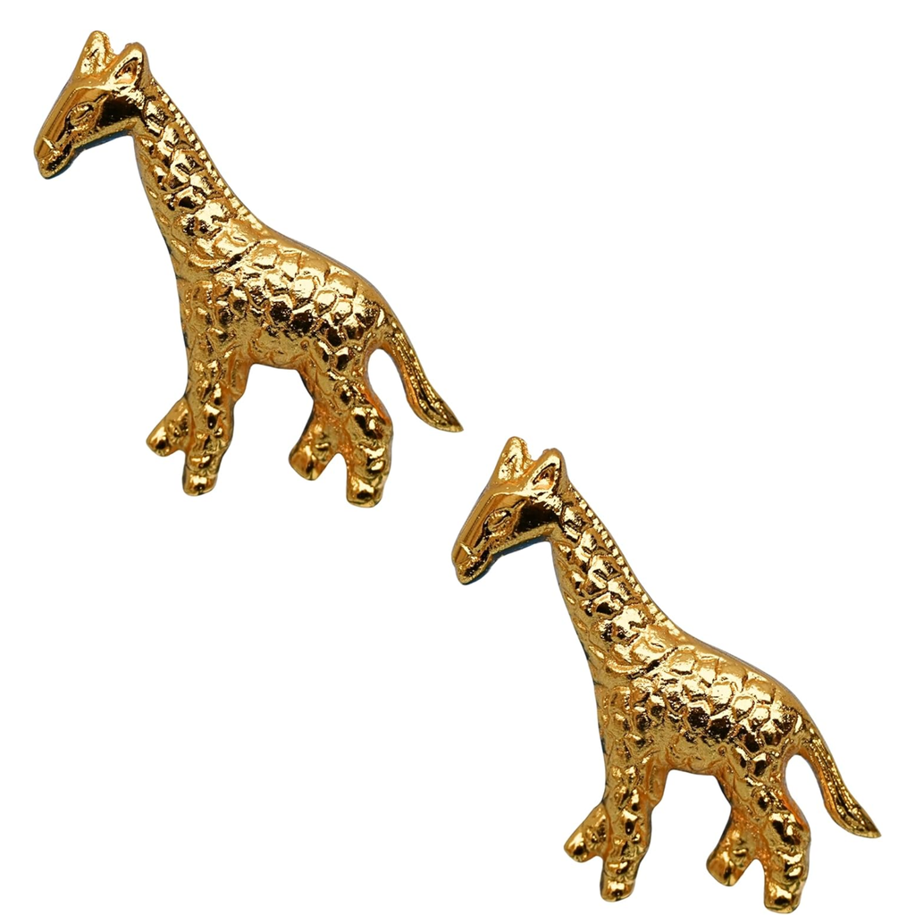 Vintage Shiny Brass Giraffe Cabinet Knob – Unique Animal Drawer Pull Handle for Room Dresser Cupboard & Closet Nature Theme Furniture Hardware