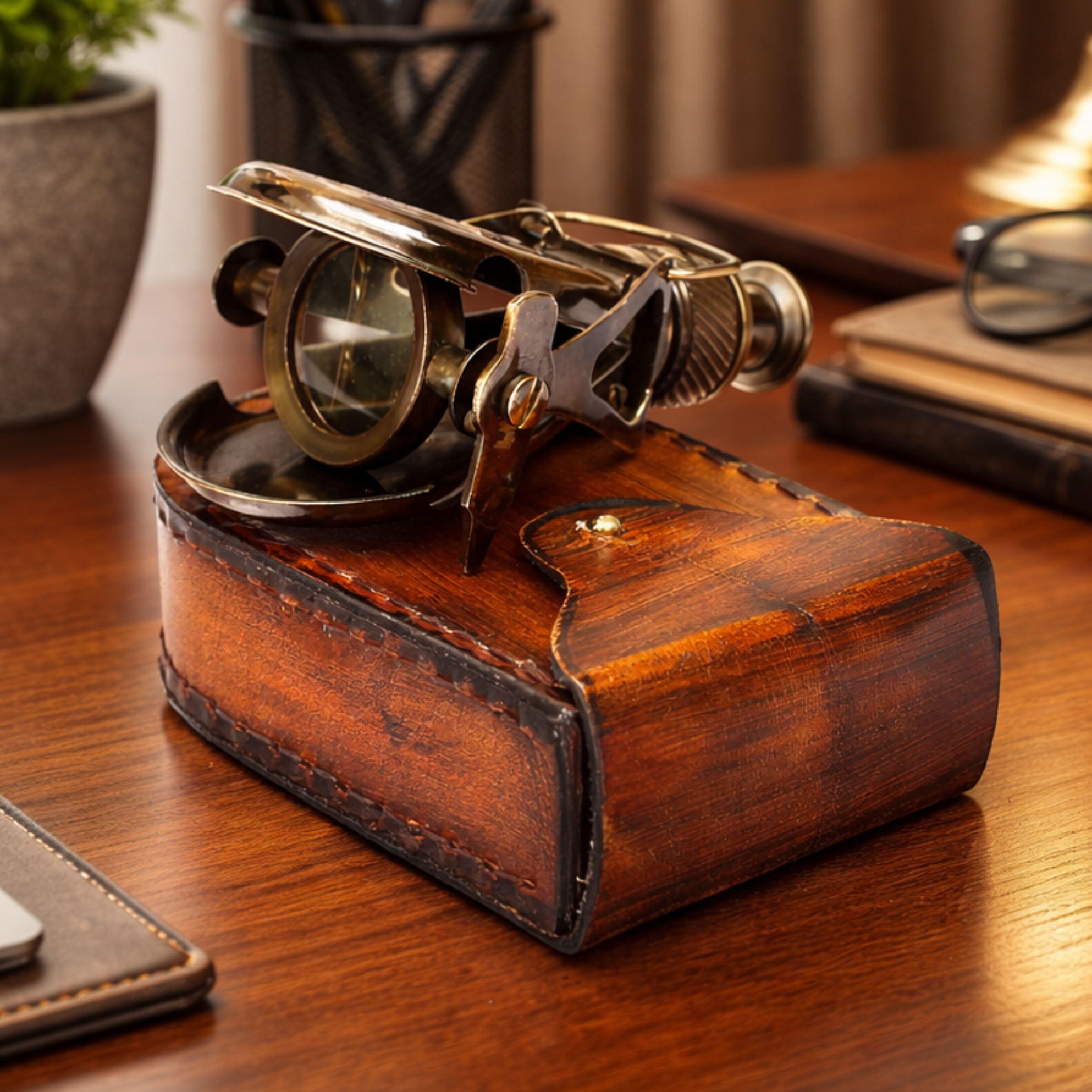 R & J Beck Brass Monocular Telescope - Vintage 1857 Marine Nautical Decor