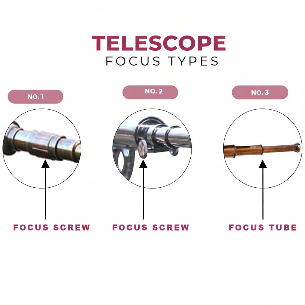 Floor Standing Telescope - 32x Magnification Wooden Tripod Antique Brass 65 Inch