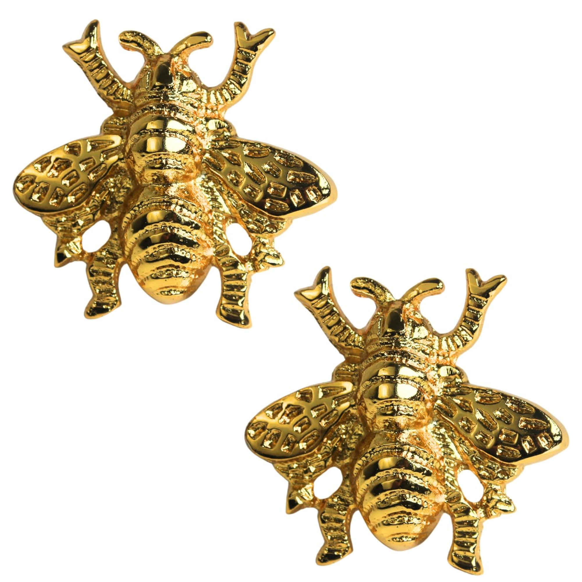 Shiny Brass Honey Bee Cabinet Knob – Golden Drawer Pull for Dresser, Kitchen, Wardrobe & Furniture | Vintage-Style Decorative Handle for Home DIY Decor