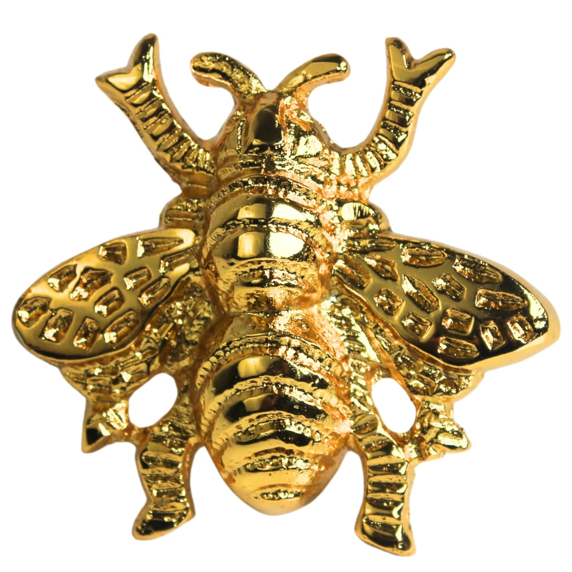 Shiny Brass Honey Bee Cabinet Knob – Golden Drawer Pull for Dresser, Kitchen, Wardrobe & Furniture | Vintage-Style Decorative Handle for Home DIY Decor