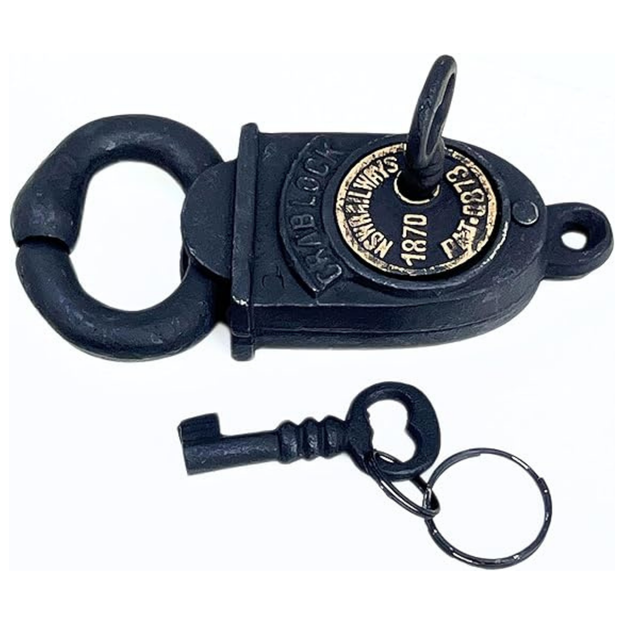 Vintage Cast Iron Crab Padlock - NSW Railways 1870 Antique Nautical Decor
