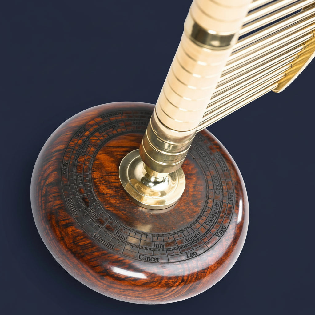 Luxury Gemstone Solar System Orrery - Handcrafted Brass & Natural Gemstone Planets