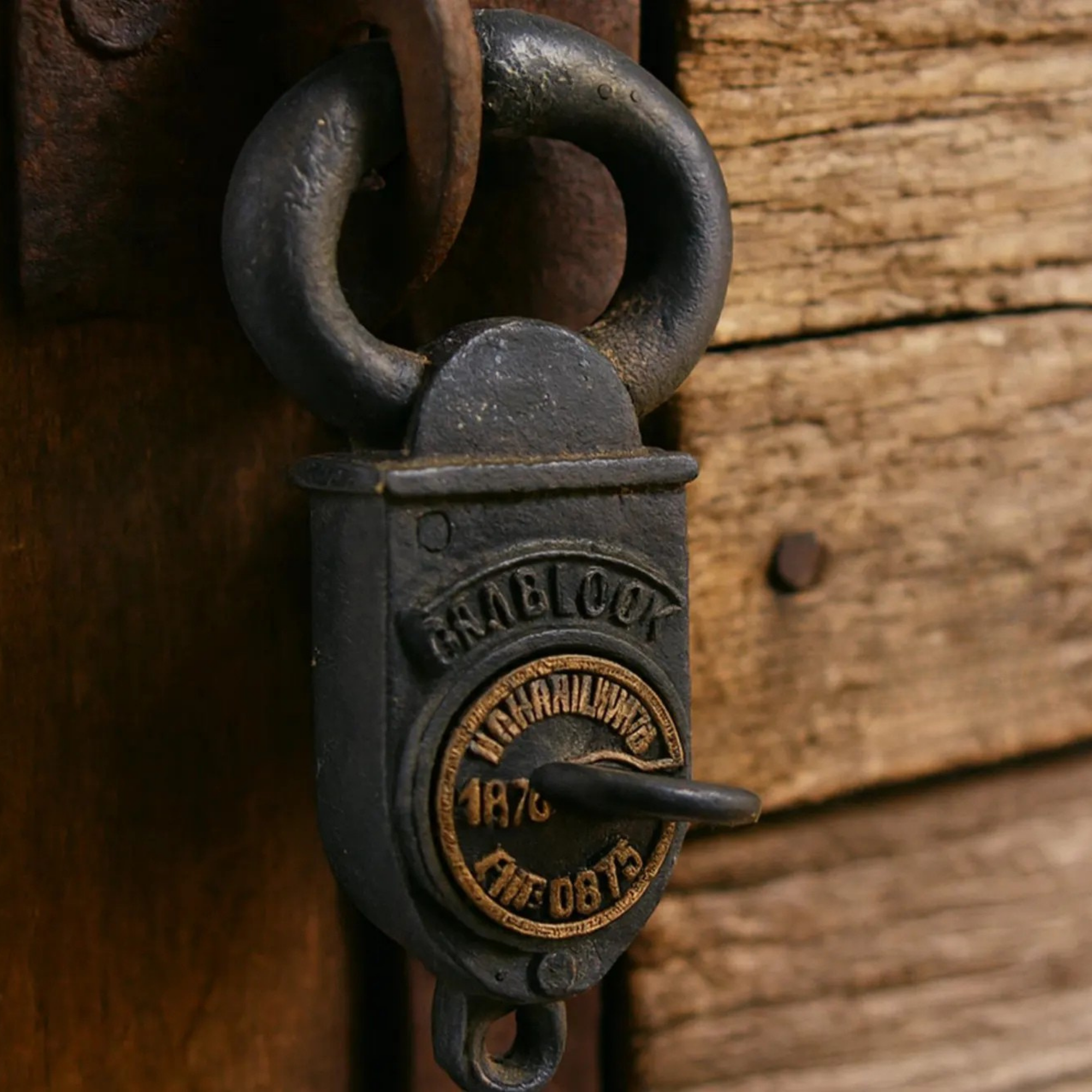Vintage Cast Iron Crab Padlock - NSW Railways 1870 Antique Nautical Decor