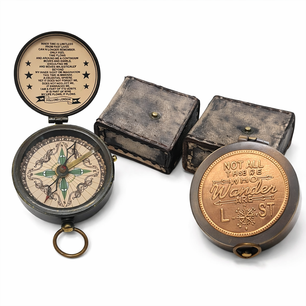 Brass nautical magnetic compass for collection and gift marine handmade unique compasses