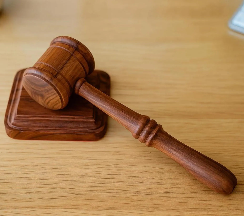 Personalized Wooden Gavel & Sound Block Set - Handcrafted Juducial Gift