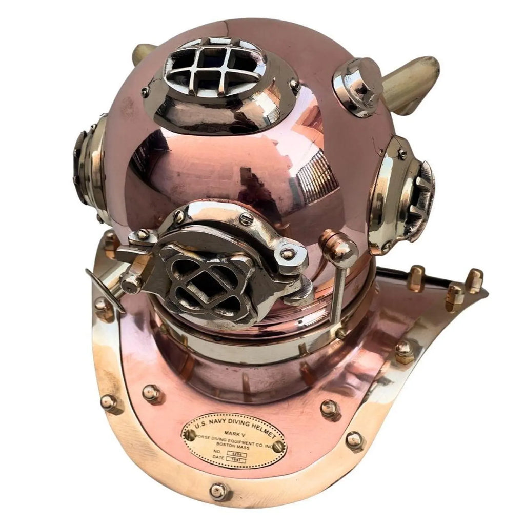 Miniature Copper Diving Helmet - Handmade Vintage Nautical Marine Collectible