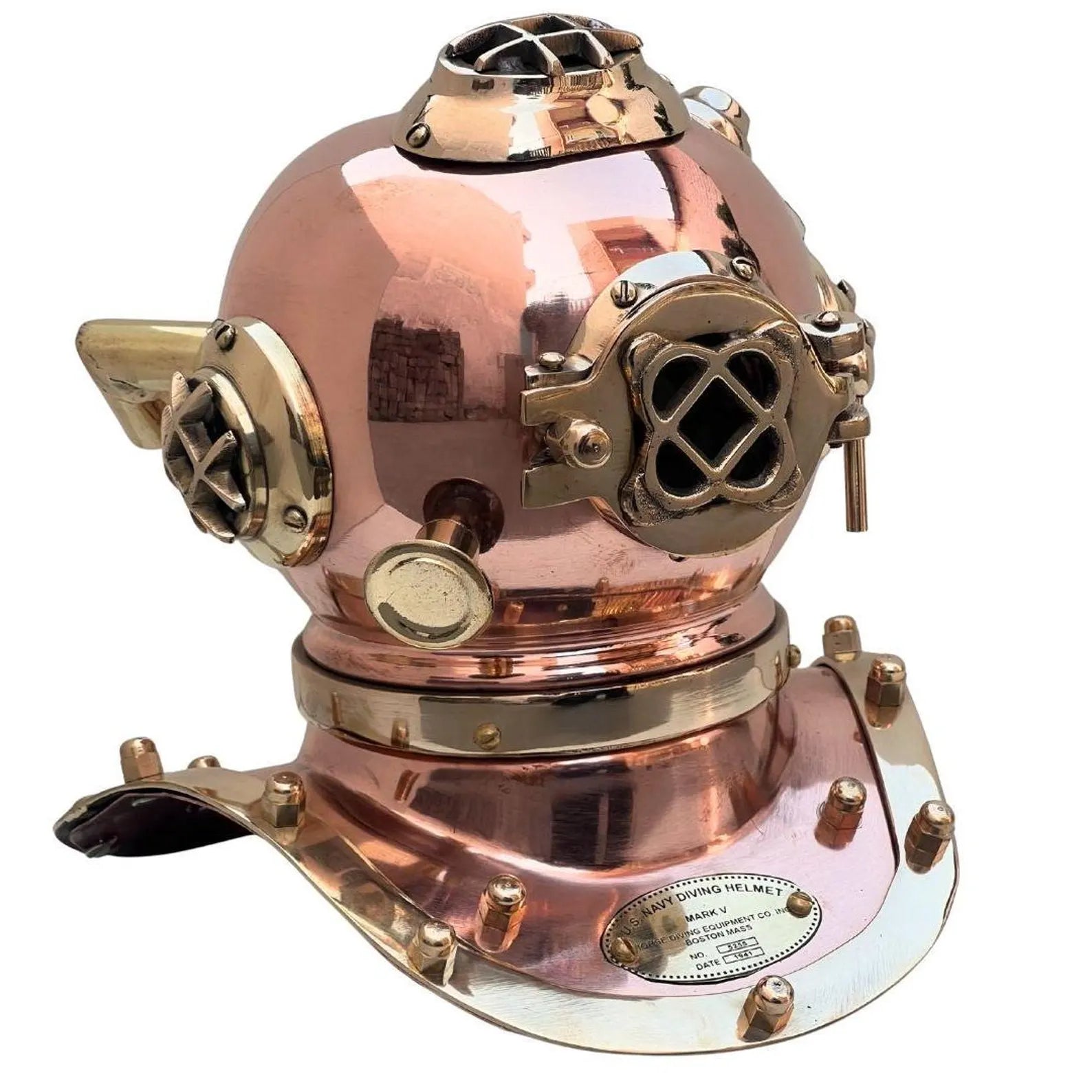 Miniature Copper Diving Helmet - Handmade Vintage Nautical Marine Collectible