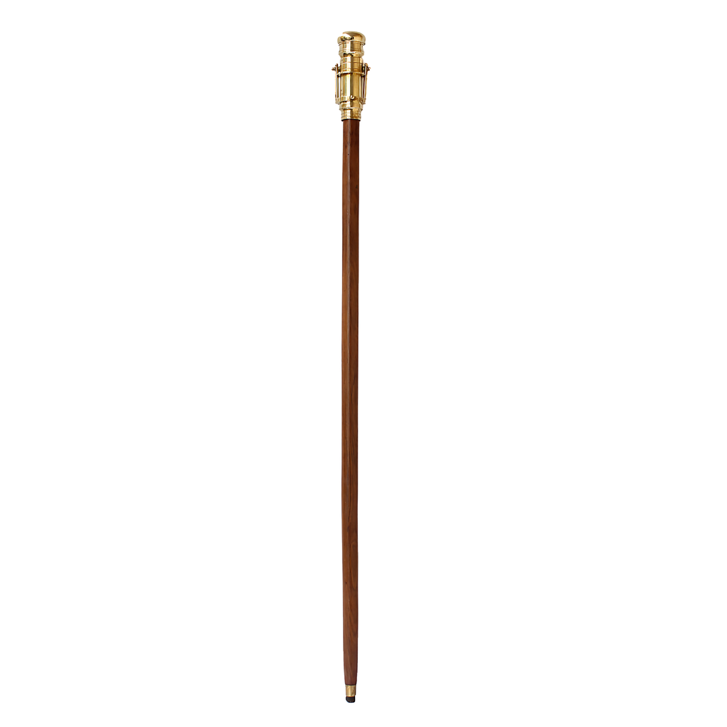 Brass Telescope Walking Stick - Foldable Vintage Nautical Spyglass Cane
